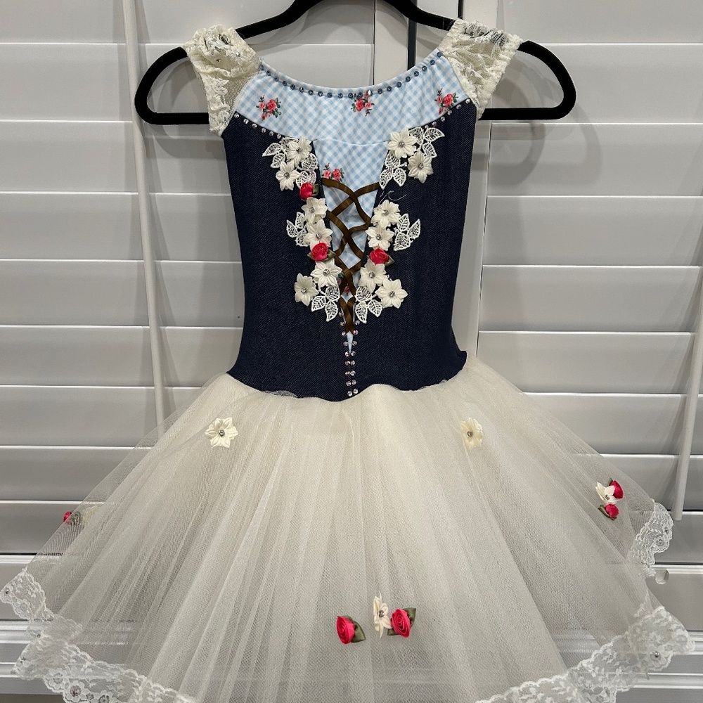 Blue and cream ballet tutu